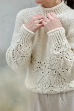Blanc de Blancs Sweater by Leeni Hoimela, in english