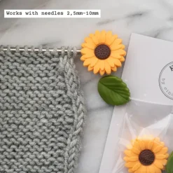 Knits puikkosuojus keltainen auringonkukka