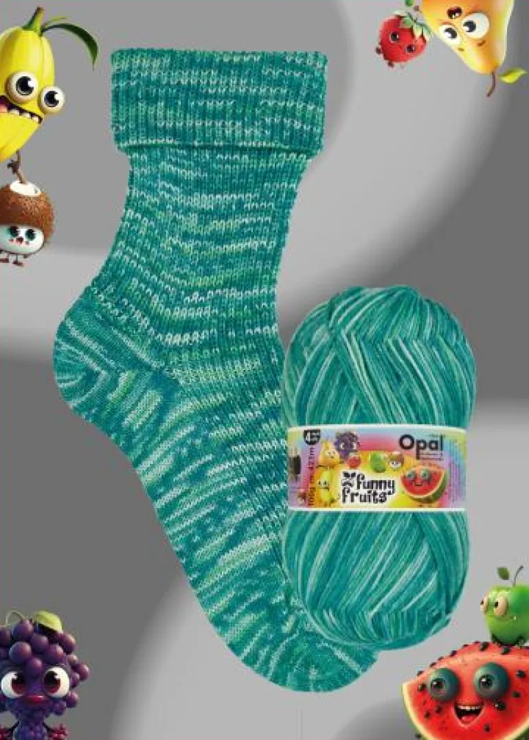 Opal 4-ply - Funny Fruits | Sukkalangat Snurre.fi