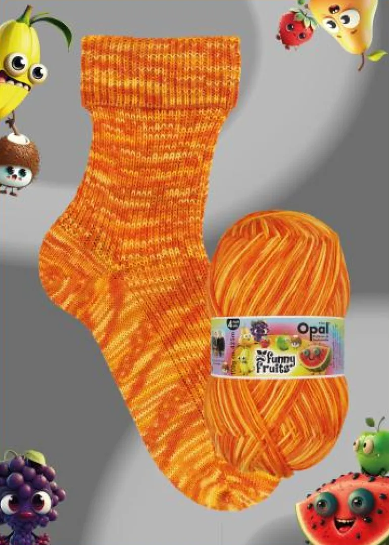 Opal 4-ply - Funny Fruits | Sukkalangat Snurre.fi