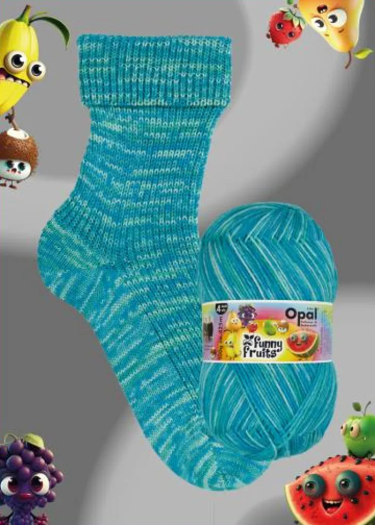 Opal 4-ply - Funny Fruits | Sukkalangat Snurre.fi