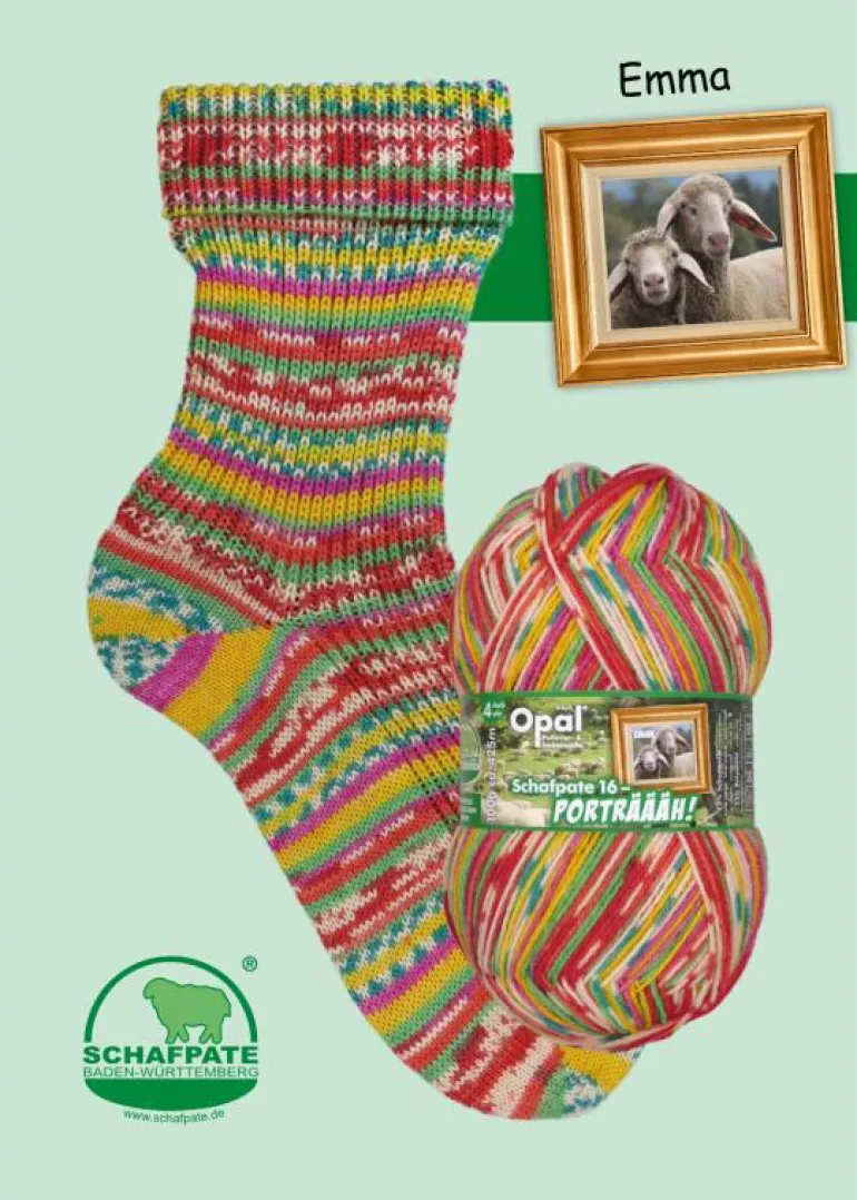 Opal Schaftpate Porträäh 4ply
