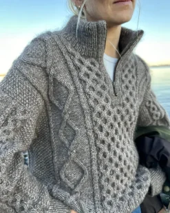 PetiteKnit Dagmar Zipper Sweater, in English