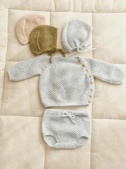 Sandnes Garn April Cardigan, Pants & Bonnet Baby 2413_05, English