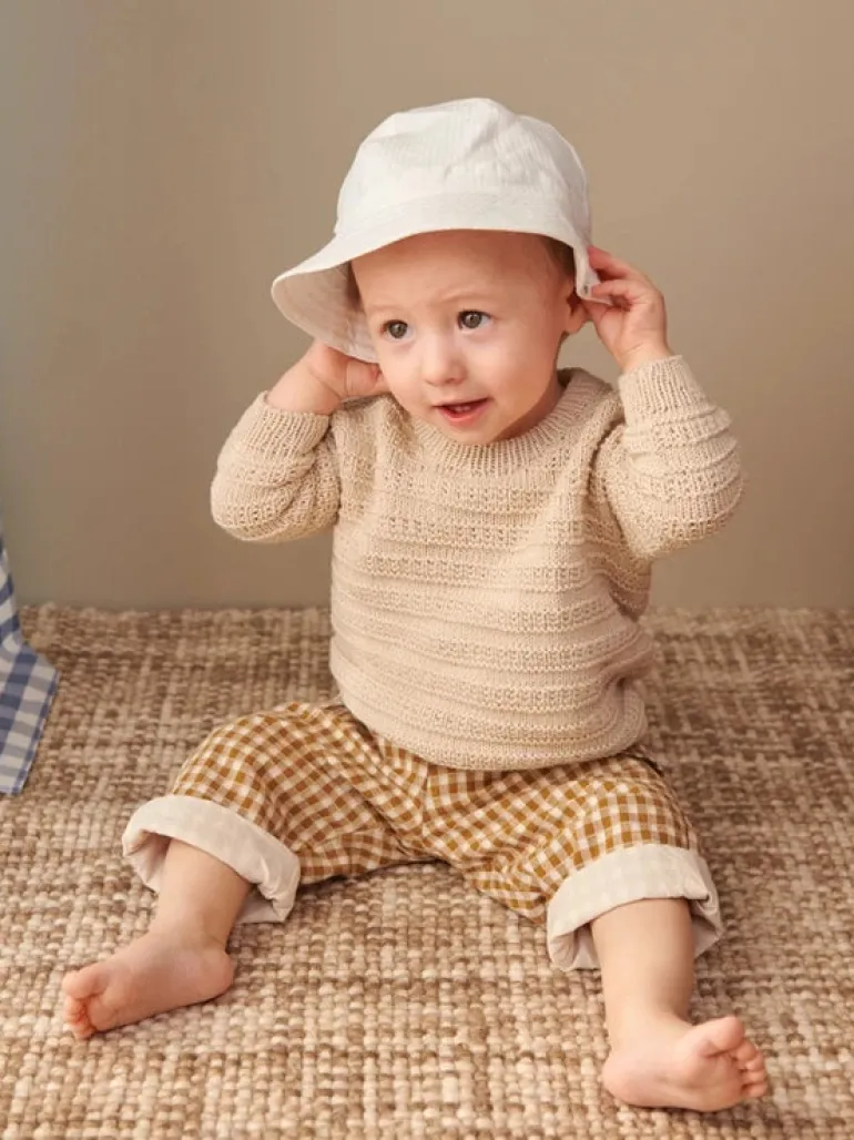 Sandnes Garn Filip Sweater Diaper Pants & Bonnet Baby 2407_01 English