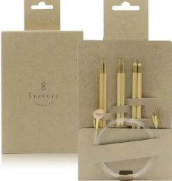 Seeknit Shirotake M2 aloituspaketti - bambuiset vaihtopäät/-kaapelit, 3 kokoa