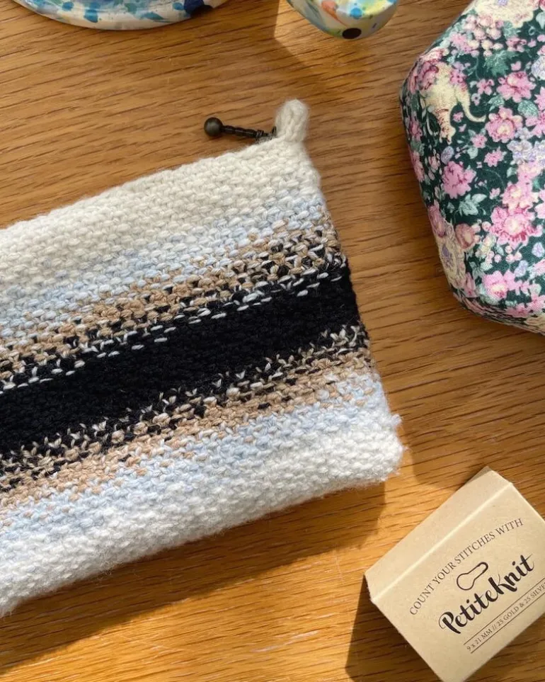 Technicolor Purse by PetiteKnit, in English