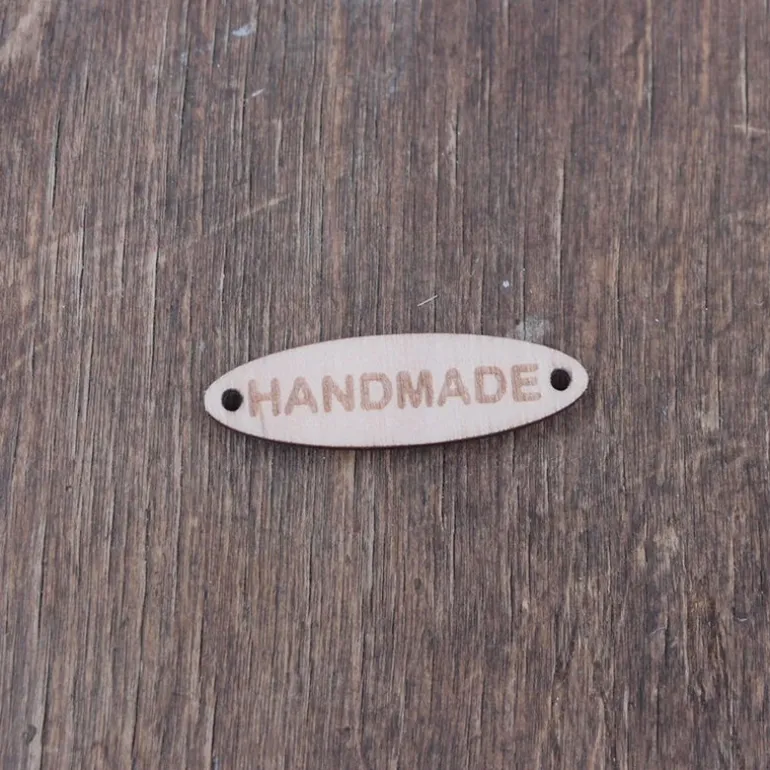 Vanerimerkki HANDMADE, soikio